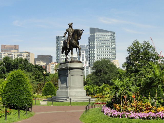 A picture of the Commons Park in Boston.