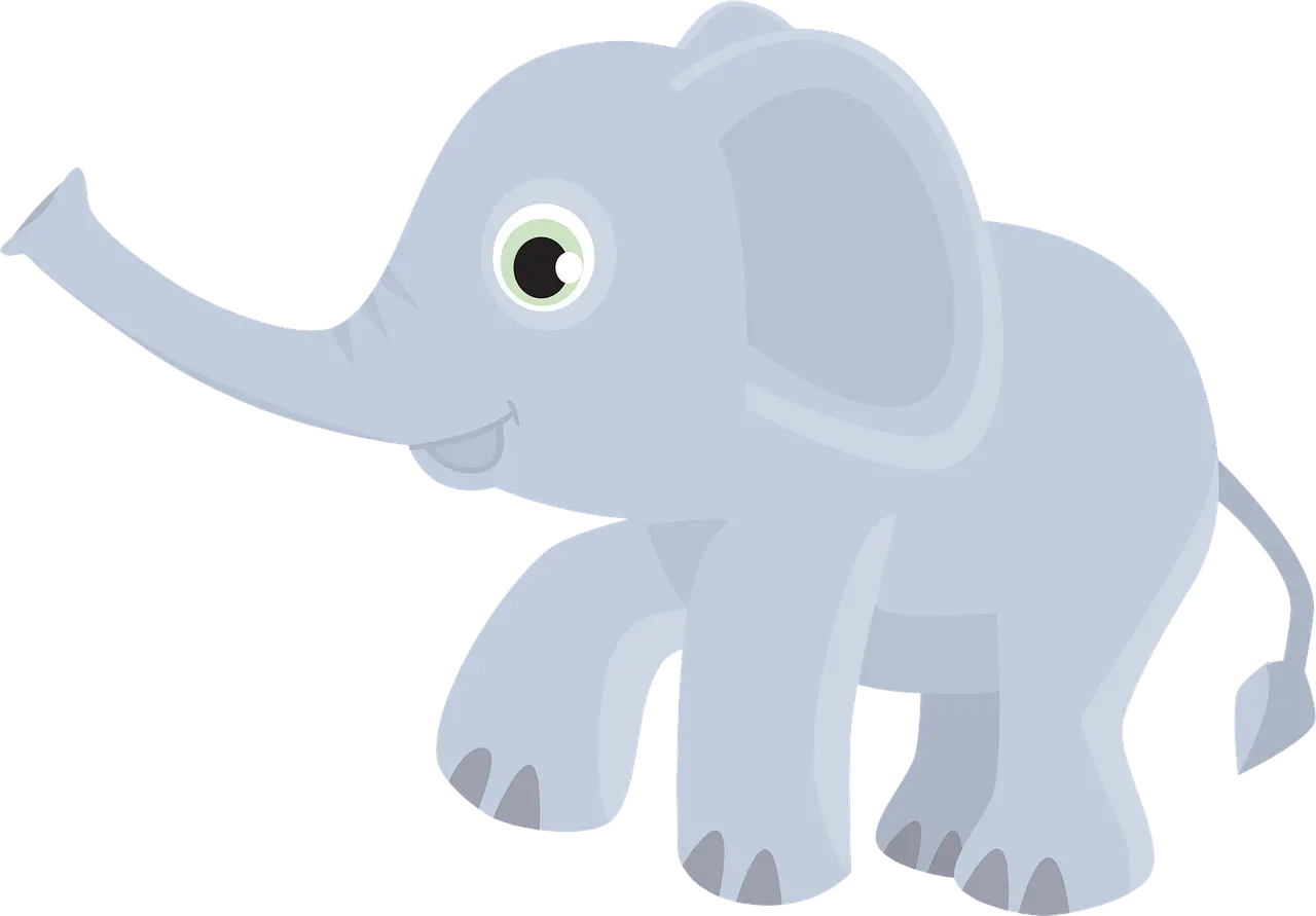 A compic image of an elephant.