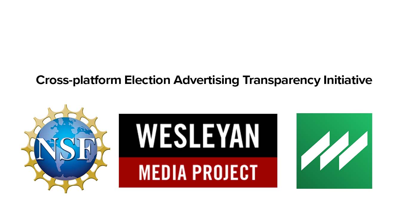 Logos of the NSF, Wesleyan Media Lab, and privacy-tech-lab.
